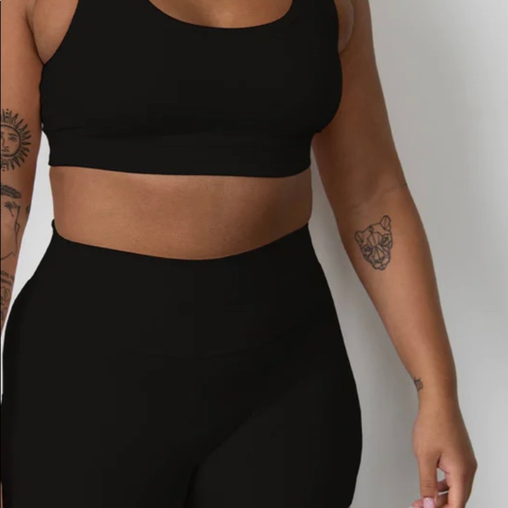 Sweat bra and short black
